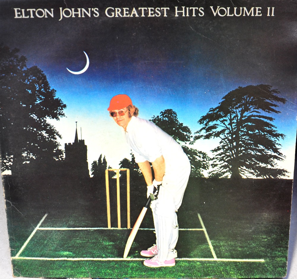 A quantity of vinyl albums to include Elton John, Donna Summer, Rod Stewart and a quantity of