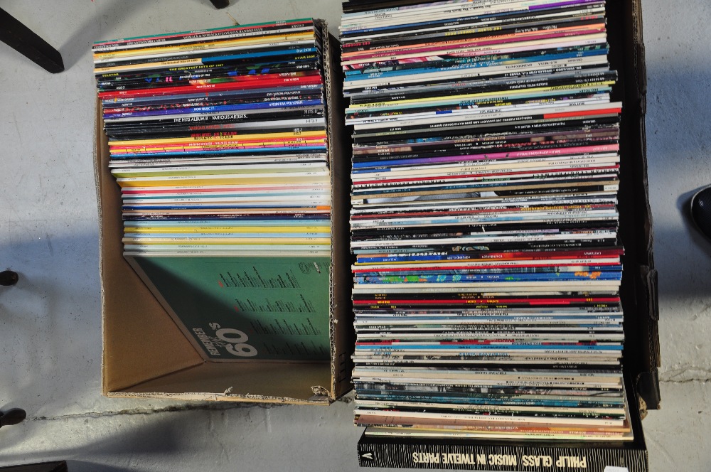 Two boxes of various LPs etc.