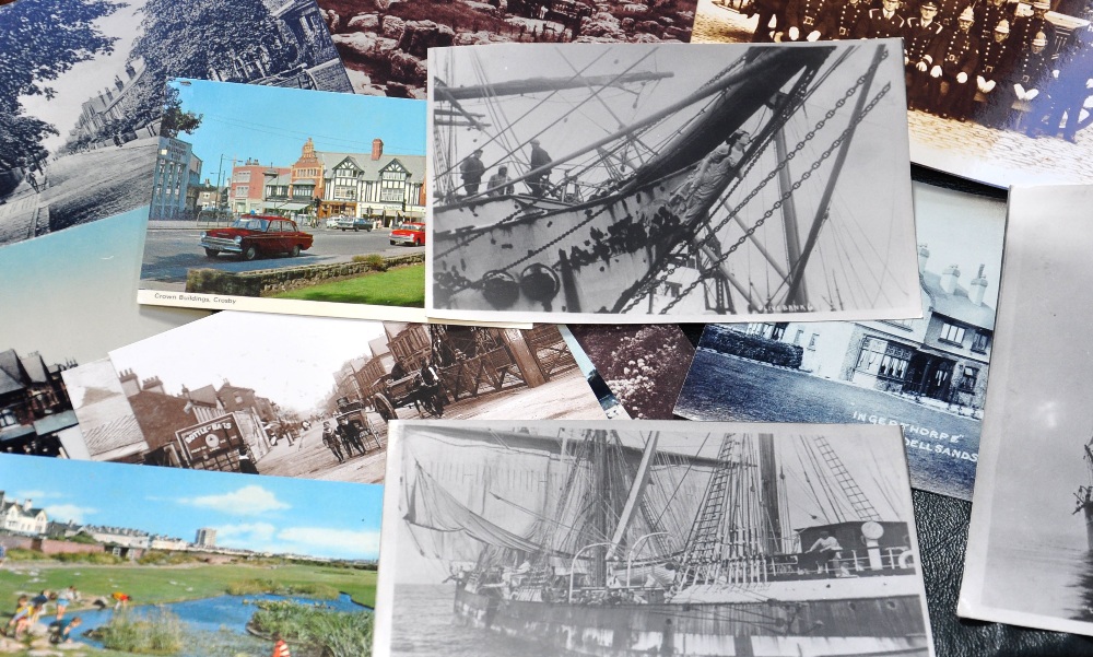 Approximately thirty two copy photographs of ships all in the Mersey, taken from the originals by W.