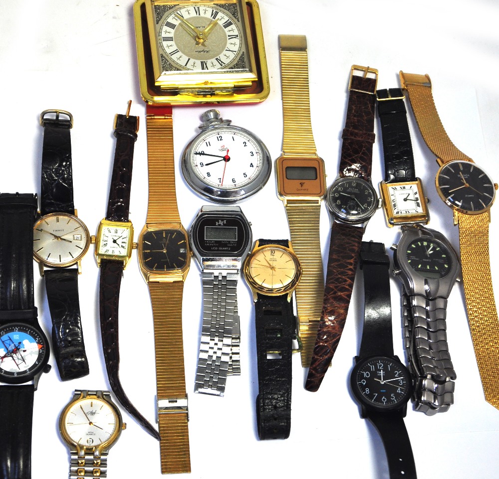 A quantity of ladies and gents wristwatches to include Sekonda, Tissot etc.