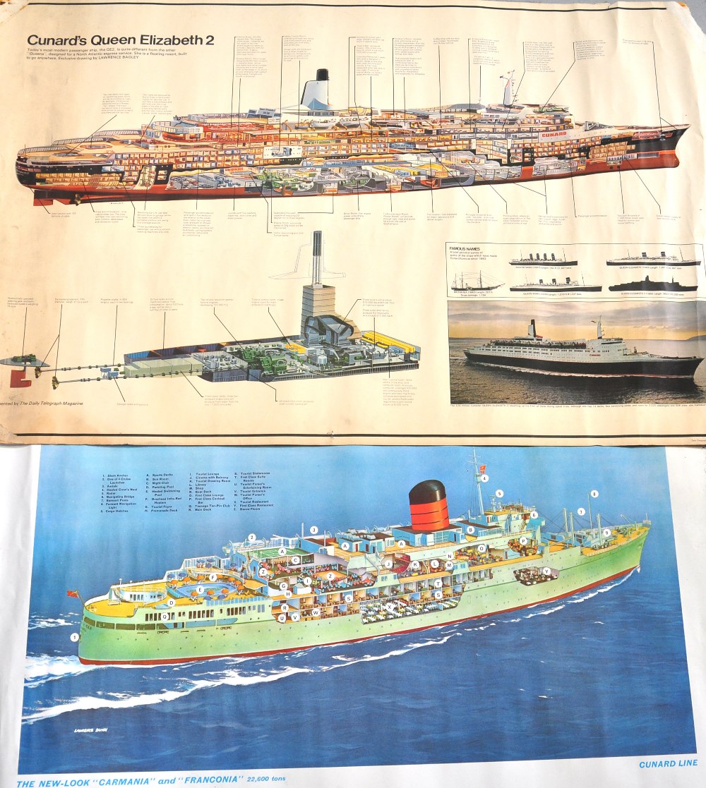 A poster published by the Daily Telegraph magazine depicting Cunard's Queen Elizabeth II passenger