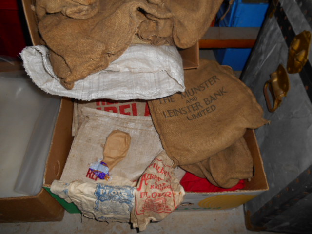 A Collection of Vintage Cotton & Hessian Sacks to include Tate & Lyle, Spillers Albatross Self-