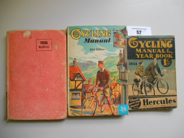 Three Cycling Manuals for 1934, 1960 & 1954 London: Temple Press Ltd., 12th edition, 23rd edition &