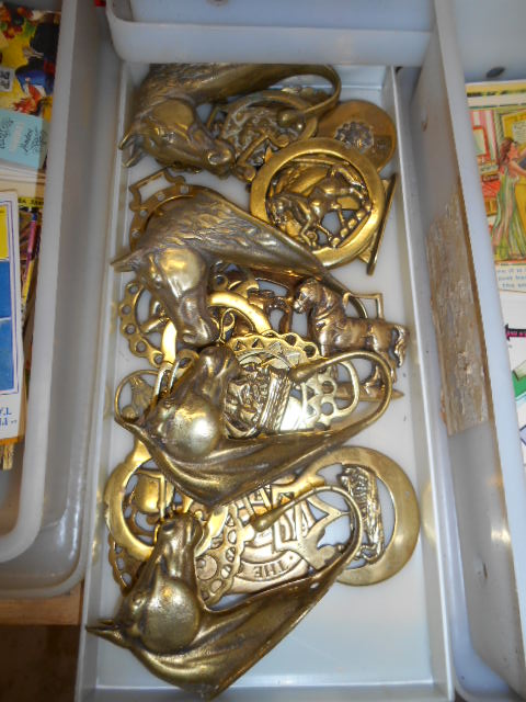 A Collection of Quality Horse Brasses & Set of 4 Brass Horse Head Hooks.