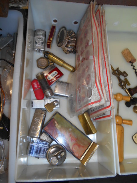 A Collection of Cigarette Lighters to include Ronson, brass Bulmers Zippo.
