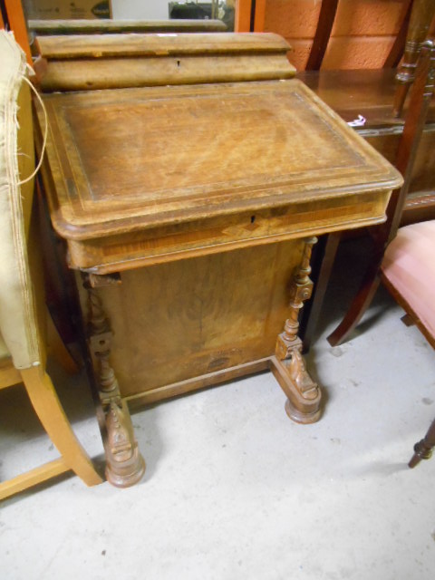 A Victorian Davenport Desk, in need of restoration.