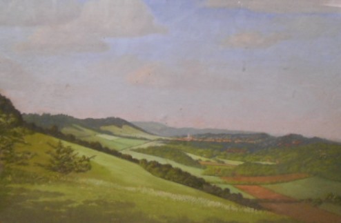 Geoffrey Webb (20th Century School) British Country Landscape Pastel Signed Lower Right 45 x 70cm