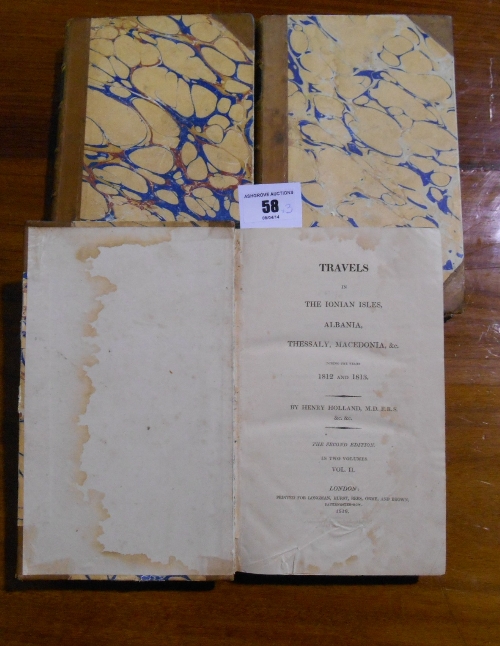 A Copy of Volume II of The Second Edition of `Travels in The Ionian Isles, Albania, Thessaly,