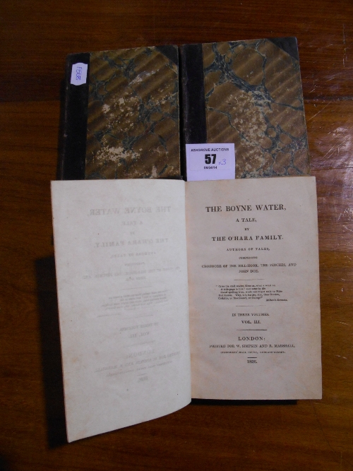 Scarce: Three Volumes of: `The Boyne Water - A Tale by The O`Hara Family` Printed For W. Simpkin and