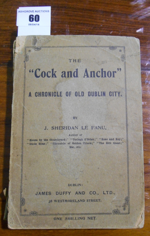 Paperback Volume of "The Cock and Anchor" - A Chronicle of Old Dublin City by J. Sheridan Le Fanu,