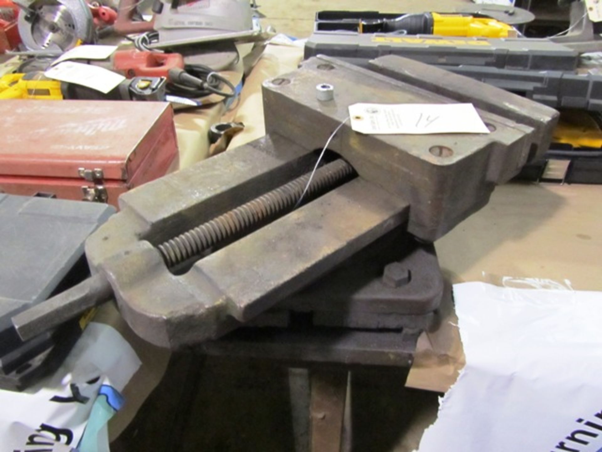 12'' Shaper Vise with 4' x 8' x 1'' Steel Table