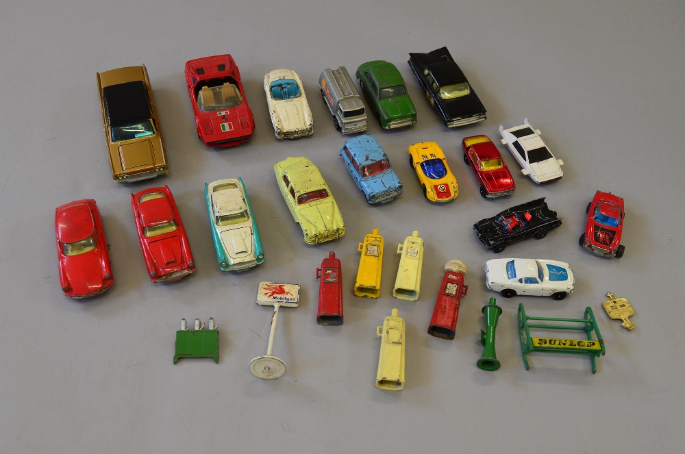 Quantity of Corgi, Dinky, and other die-cast models, includes Corgi Jaguar 2.4 Litre in yellow,