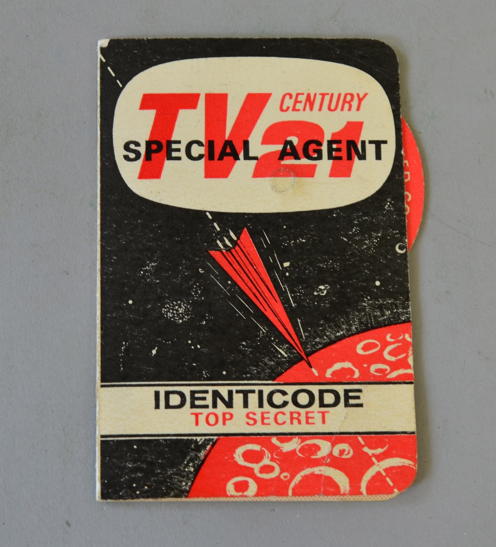 TV Century 21 issue 1 free gift Special Agent Identicode. G, crease to front, writing in name and