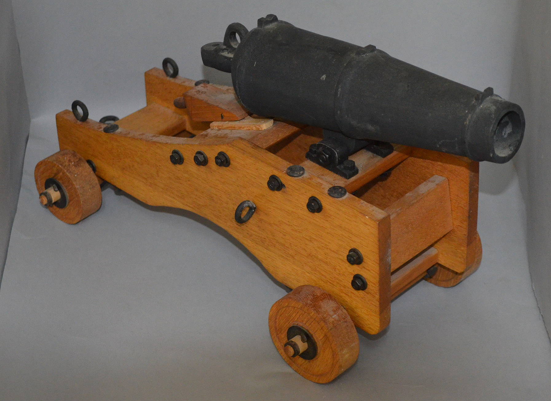 `The Johnson Collection` - Two excellent scratch built model cannons, possibly falconets, with cast