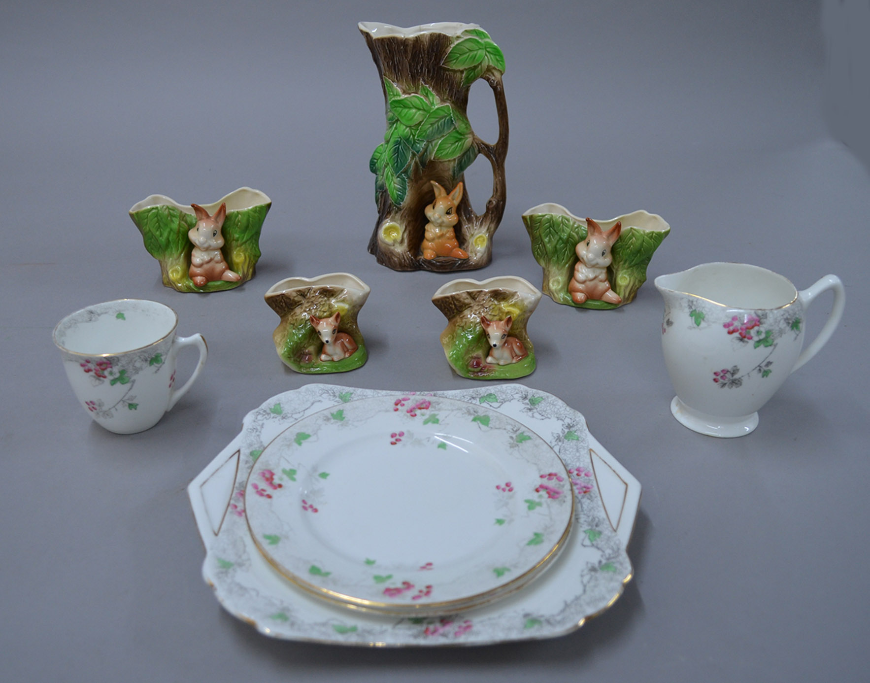 Five items of Shelley china, together with five Hornsea items.