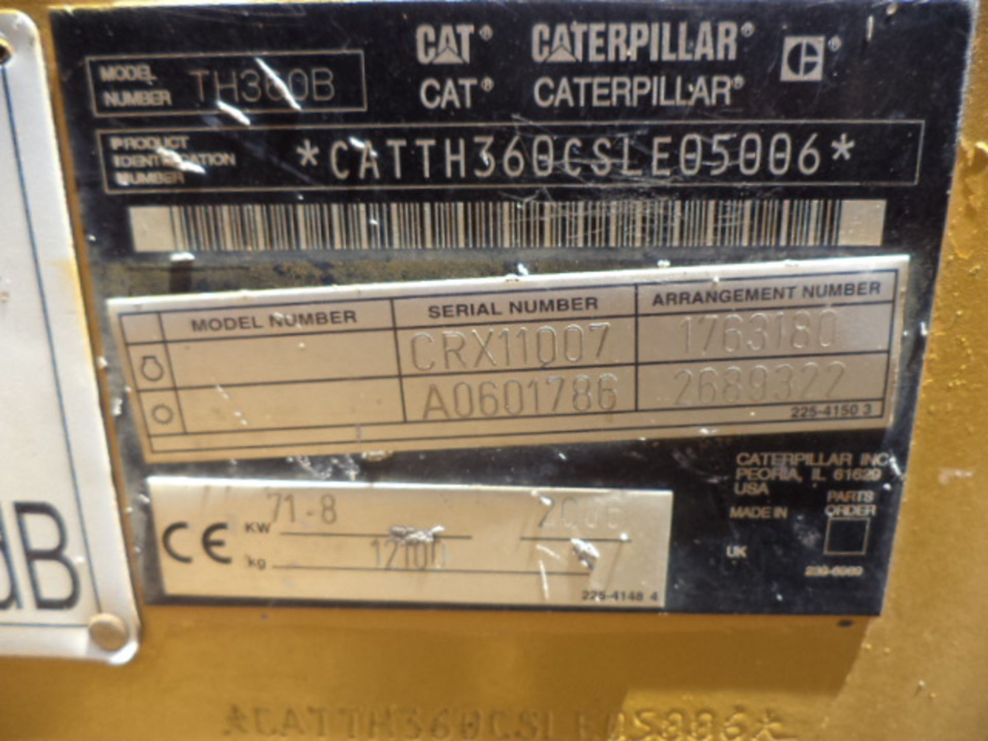Caterpillar TH360B Telly Handler (S#: CATTH360CSLE05006) (9 419 hrs ) - Image 5 of 6