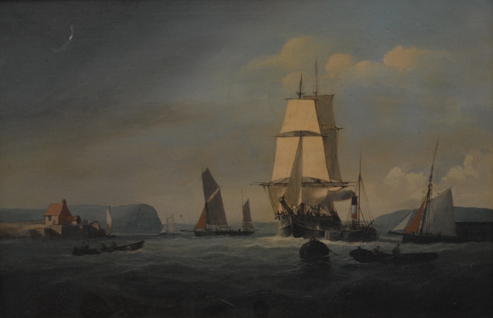 English School (19th century)
Fishing Boat in a Harbour
oil on board, 19cm x 29cm