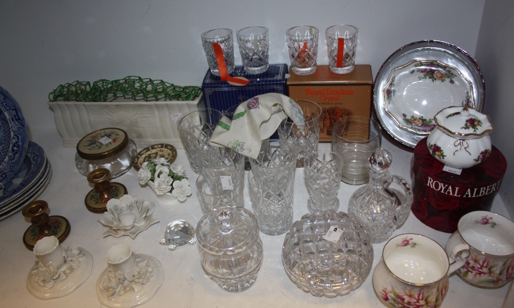 Ceramics and Glass - a set of Royal Doulton glasses by Webb Calsett, boxed; a Royal Albert Old