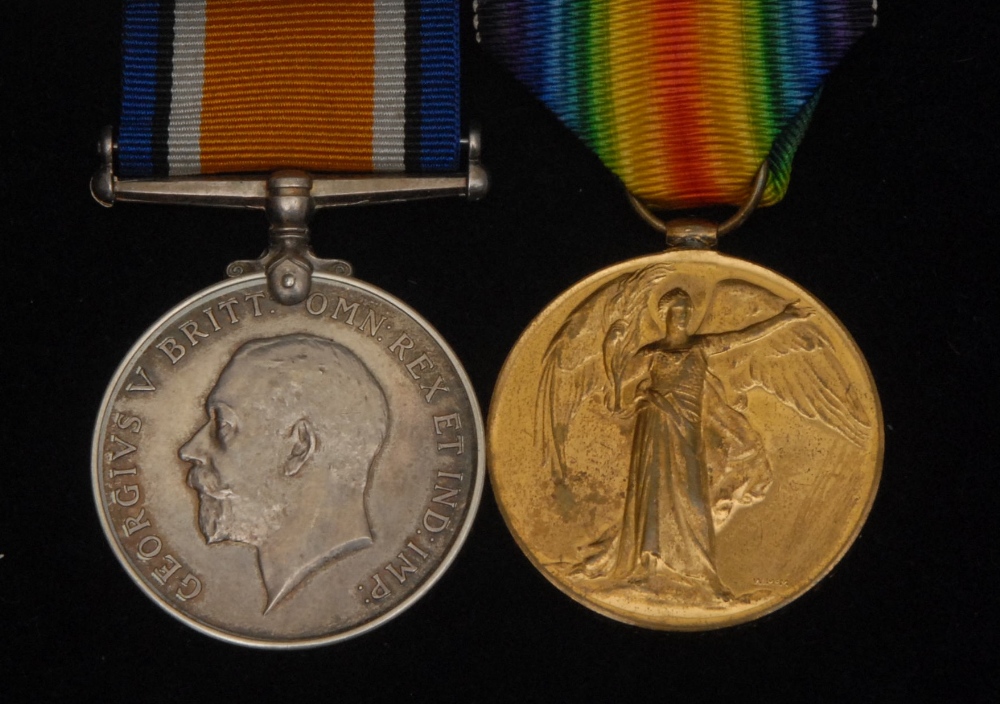 Medals, World War One, New Zealander, Casualty, Pair, 2/1073 CPL A. W. OLSEN N.Z.E.F., Alfred