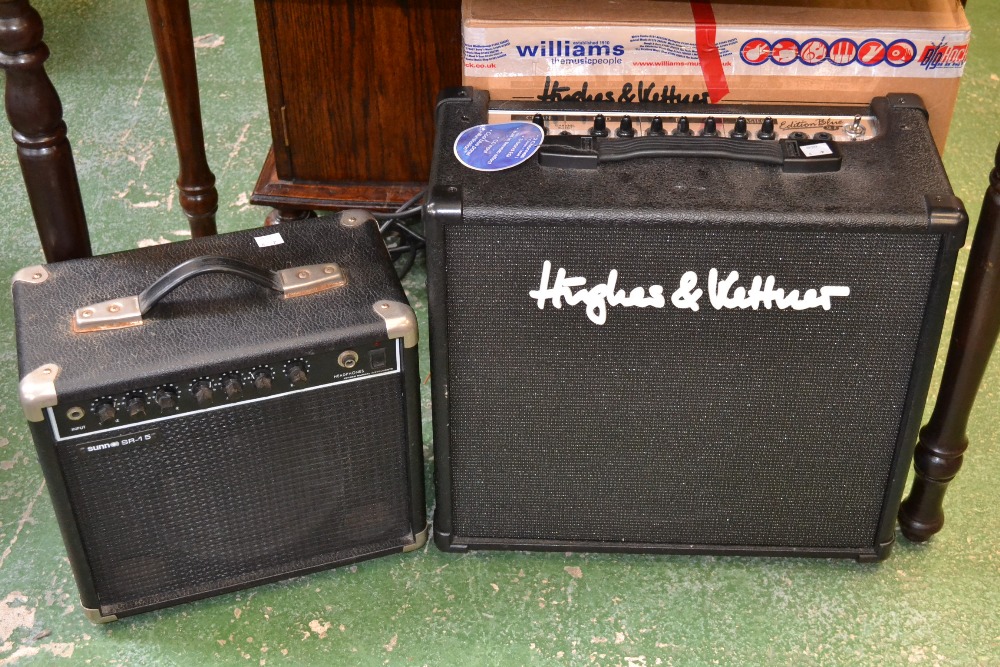 A guitar amplifier, Edition Blue 30-R; another