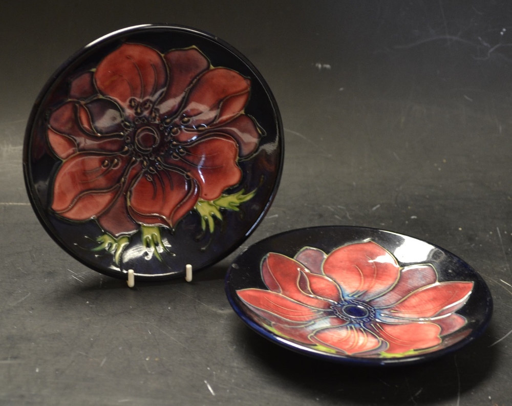 A pair of Moorcroft dishes