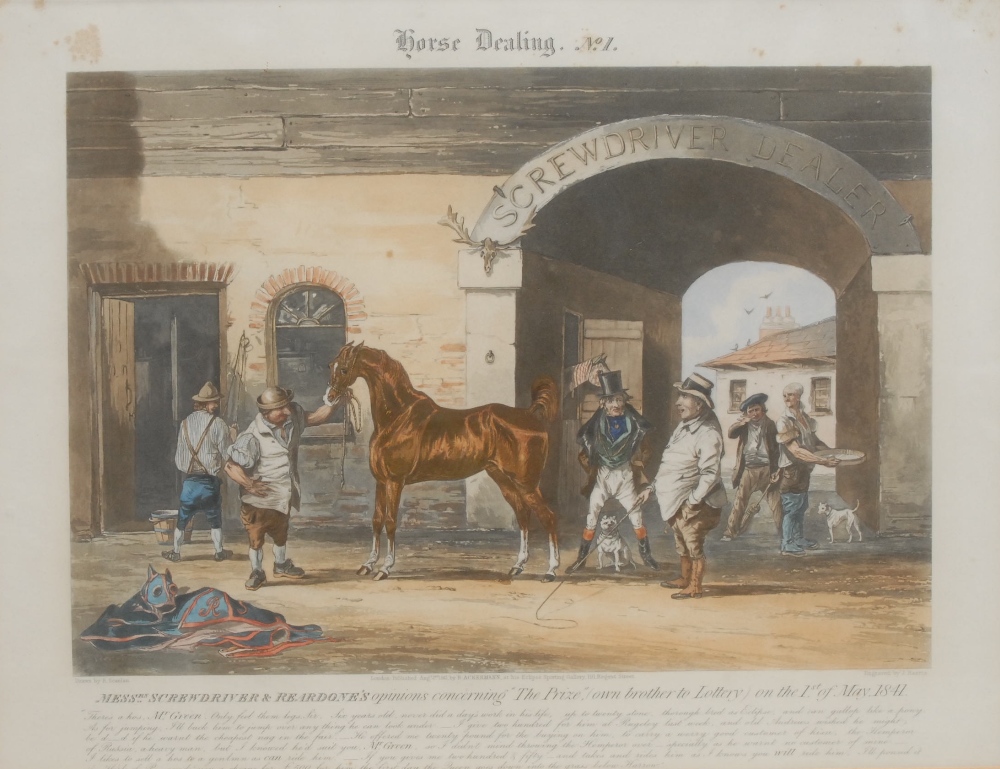 J. Harris, by, R. Scanlan, after, a pair, Horse Dealing, Published by R. Ackerman, London, 1841,