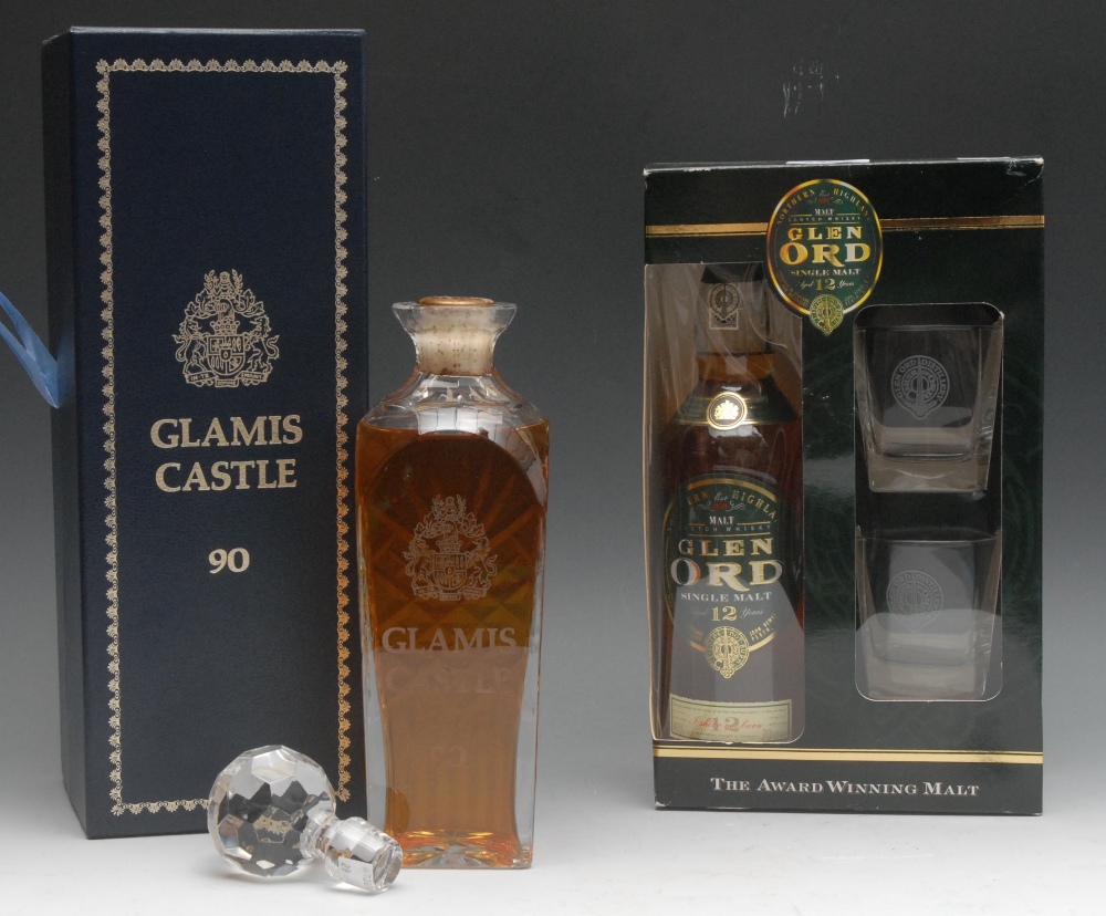 Glamis Castle 90 Limited Edition, a Royal Brierley Full Lead Crystal Decanter, 75cl. of a