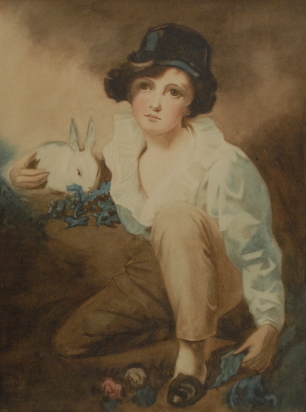 After Thomas Gainsborough
Kneeling Boy with White Rabbit
watercolour, 44cm x 33cm