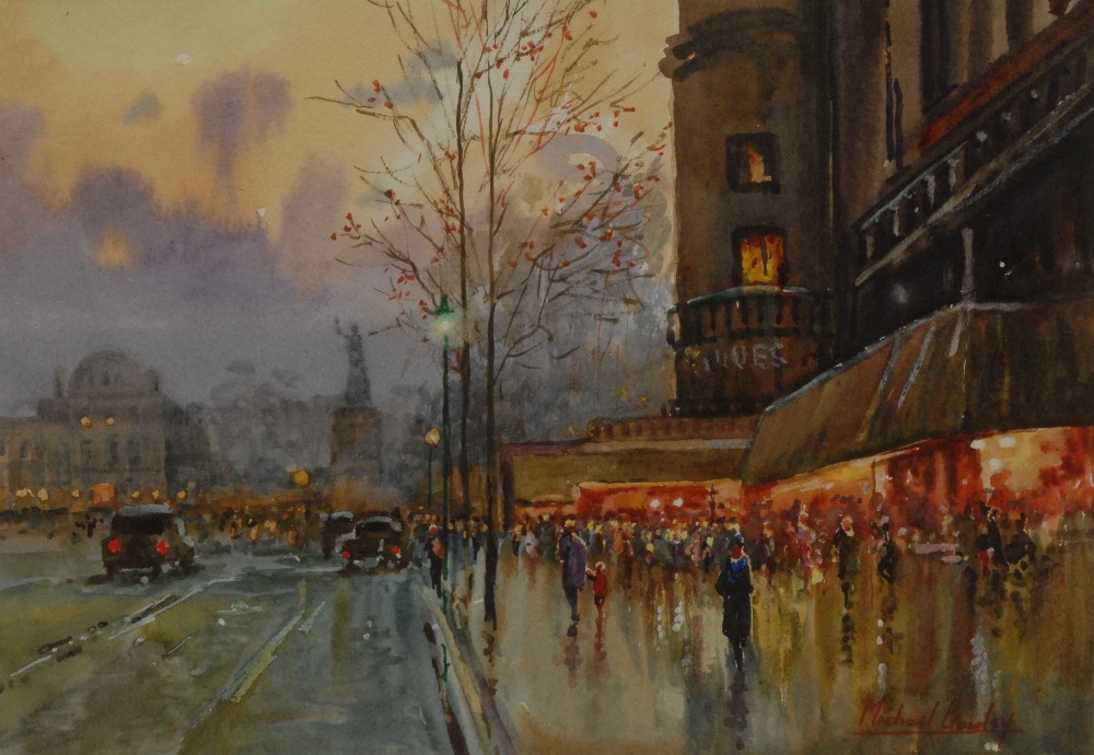 Michael Crawley
Place de la Republique, Paris
signed, watercolour, 23.5cm x 33.5cm