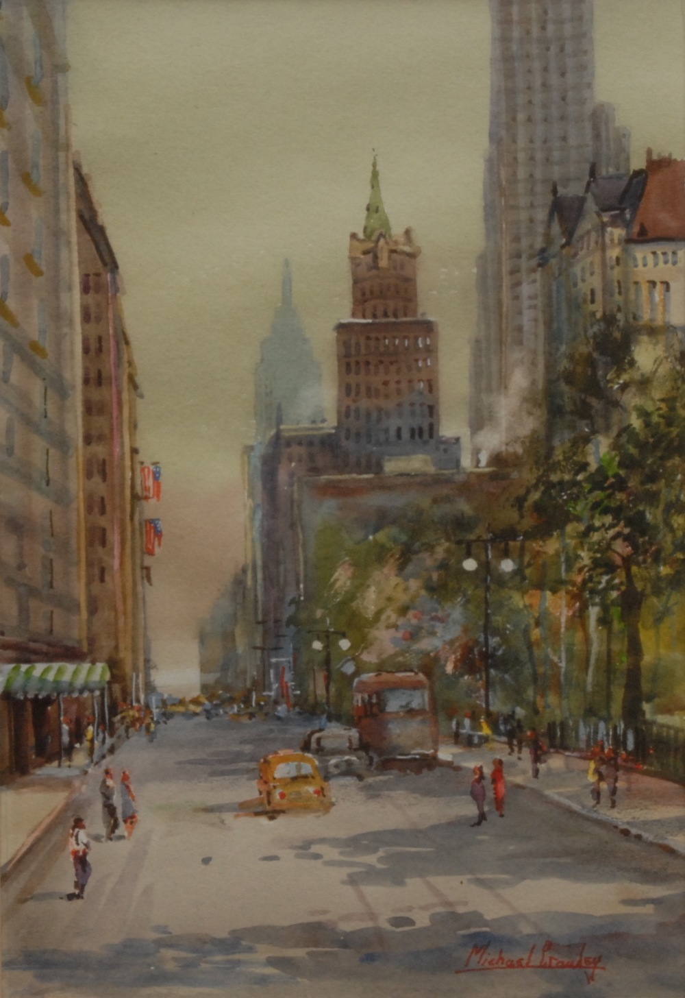Michael Crawley
Fifth Avenue, 60th Street, New York
signed, watercolour, 30.5cm x 21cm