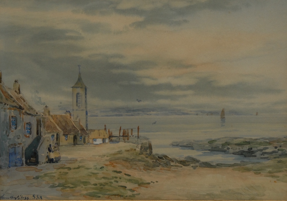 John Hamilton Glass SSA
A pair, Coastal Villages
signed, watercolours, 24cm x 34.5cm - Image 2 of 2