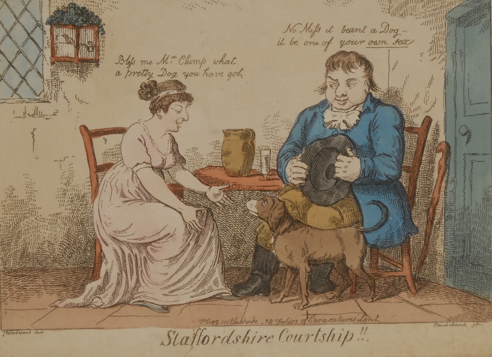 George Cruikshank 1792-1878, Staffordshrie Courtship, after George Moutard Woodward, publ by Thos - Image 2 of 3