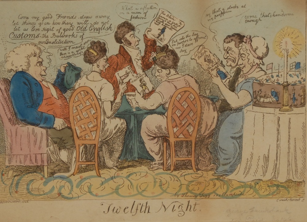 George Cruikshank 1792-1878, Staffordshrie Courtship, after George Moutard Woodward, publ by Thos