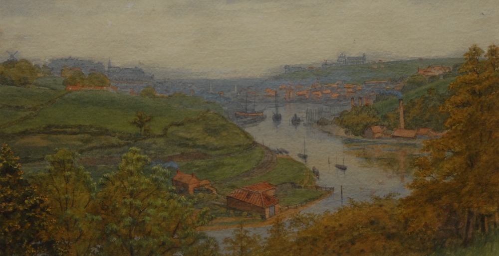 Henry Ellmoor
Whitby From The Hilltop
watercolour, signed and inscribed to verso, 24cm x 46cm