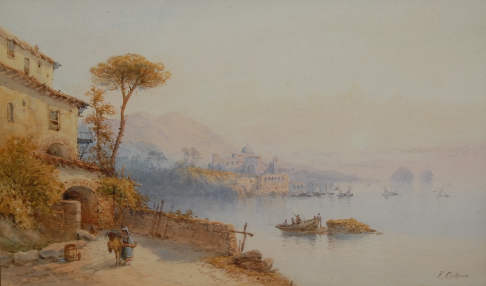F**Catano (Pseudonym Edwin St John, fl.1876-1910)
Lake Como
signed, watercolour, 29cm x 38cm