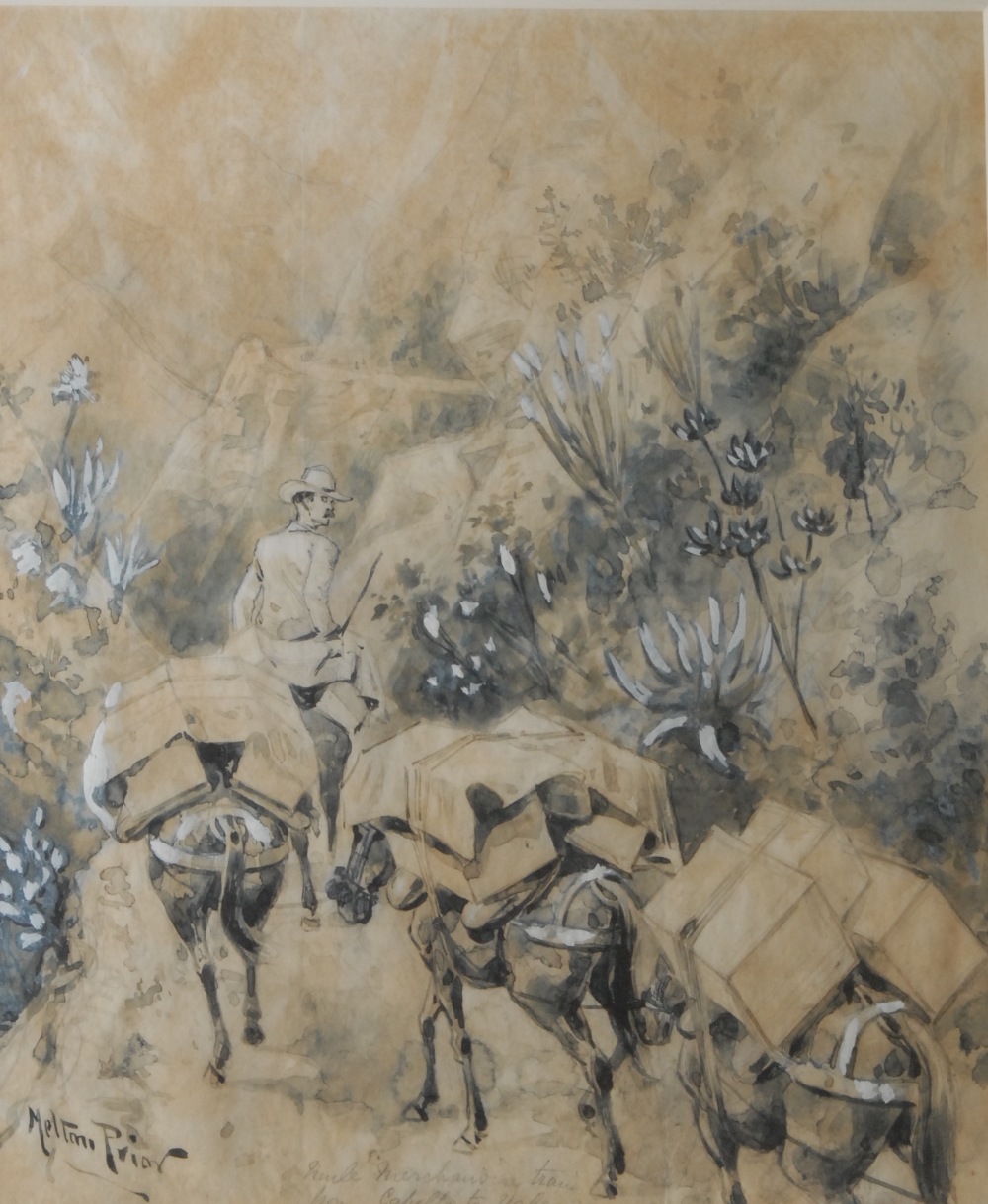 Melton Prior (1845 - 1910)
Mule Train From Cabello To Valencia
signed, watercolour heightened with