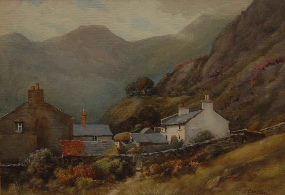 Harold Gresley (1892 - 1967)
The White Cottage, Moel Hebog
signed, titled to verso in pencil,