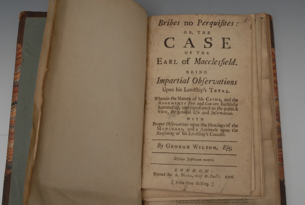 A Derbyshire Miscellany - Wilson (George), Bribes no Perquifites: Or, The Case of the Earl of