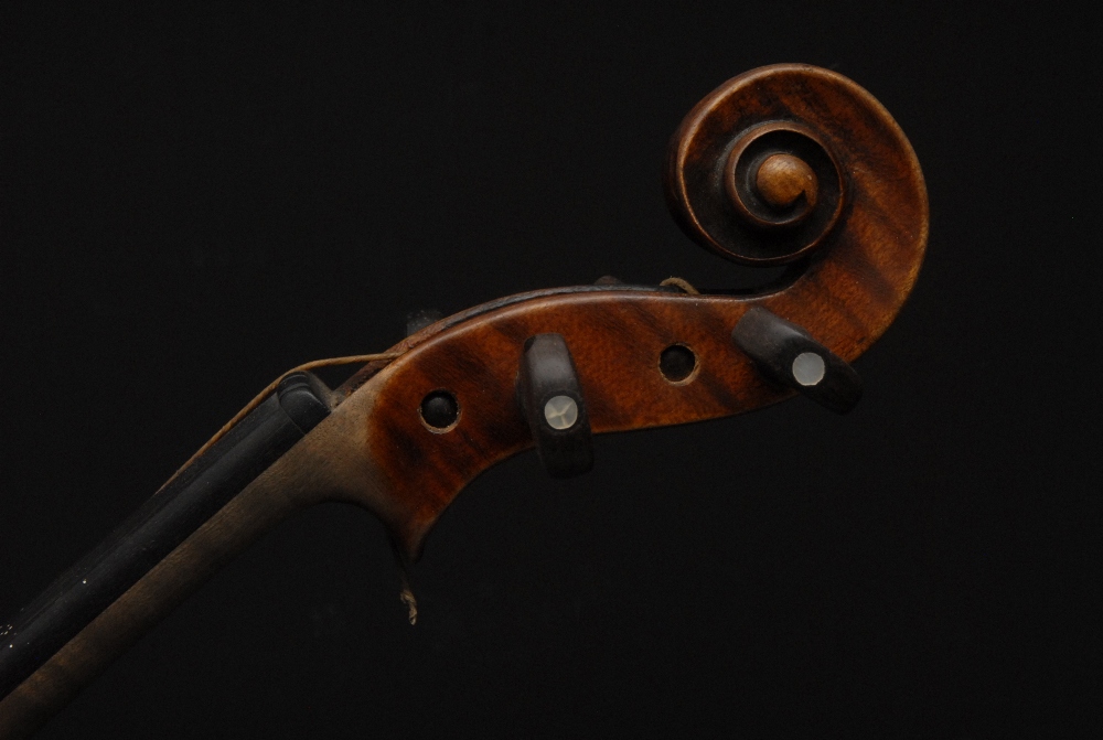 A violin, the two-piece back 36cm long excluding button, paper label inscribed Carlo Fissorie, - Image 3 of 3