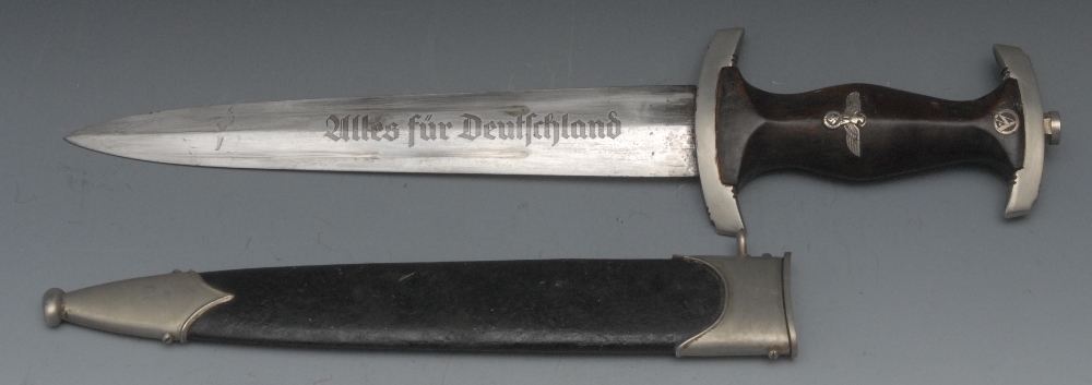 World War II & Nazism - a Third Reich SA dagger, by Carl Wusthof, Solingen, 22cm pointed double-