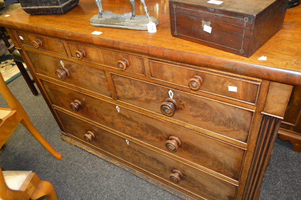 An early mahogany nineteenth century top from a chest on chest with seven drawers, circa 1820`s
