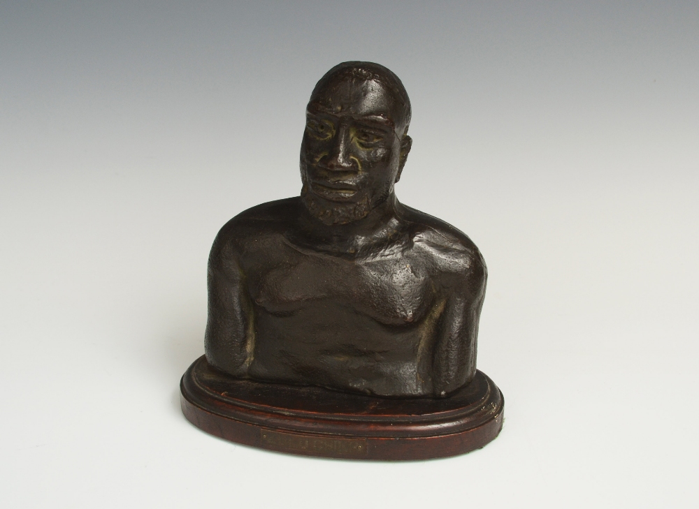 Continental School (early 20th century), a dark patinated portrait bust, Zulu Chief, 18cm high