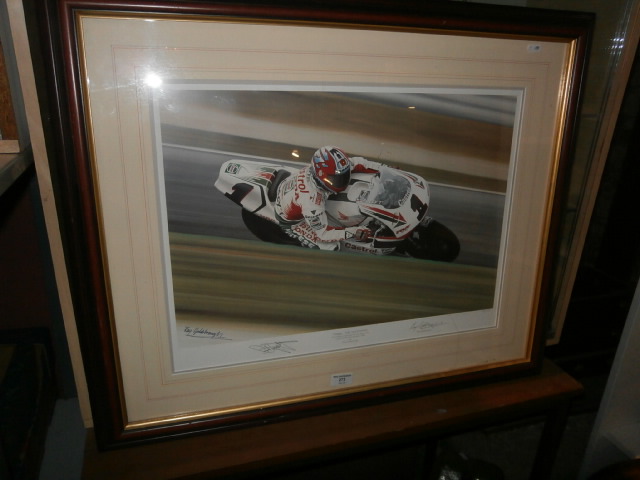 Signed Carl Fogarty fast and furious print
