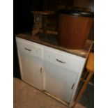 Kitchen cupboard stool and a card table