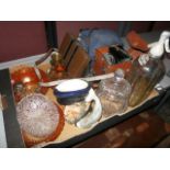 Box inc Royal Doulton toby jug and glass ware