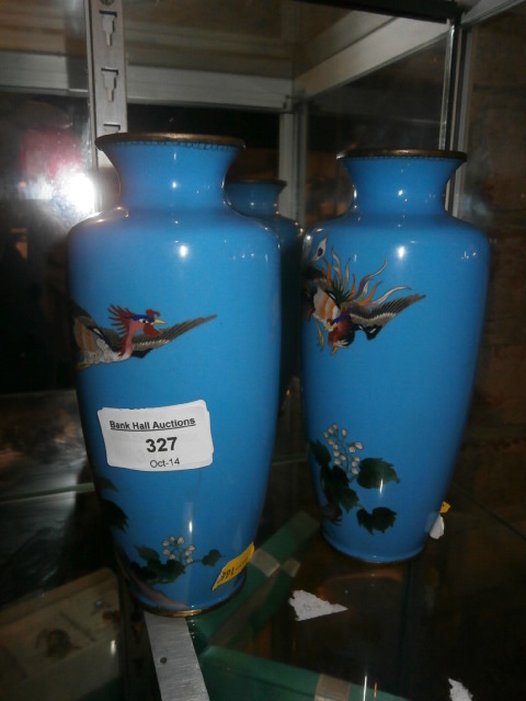 Pair of Japanese Cloisonné vases probably Ando workshop