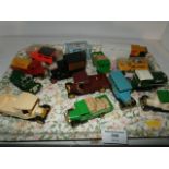 Tray of die cast vehicles
