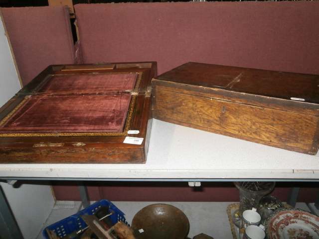 Edwardian writing box and 1 other