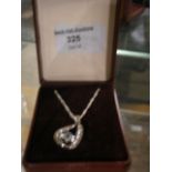 Silver chain with CZ pendant