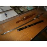 carving set and 2 reproduction swords